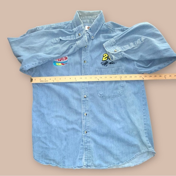 Vintage Jeff Gordon #24 Dupont NASCAR Denim Button Shirt XL Winner’s Circle - Picture 5 of 7